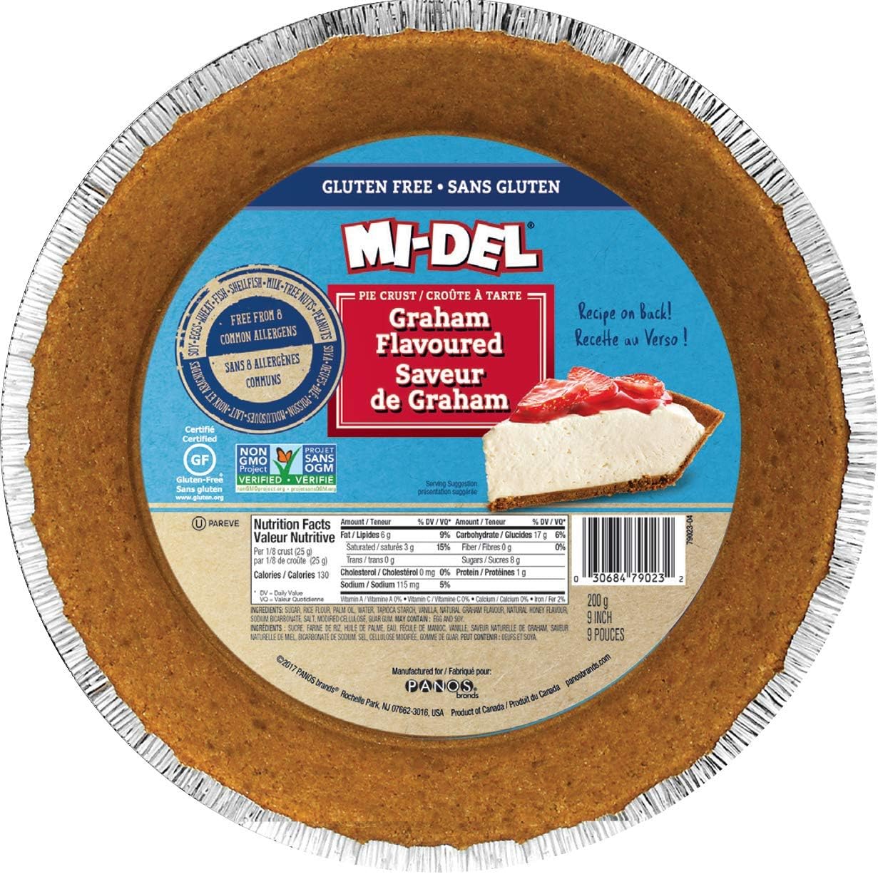 MiDel MiDel Gluten Free Graham Style Pie Crust (12 Pie Crusts 200