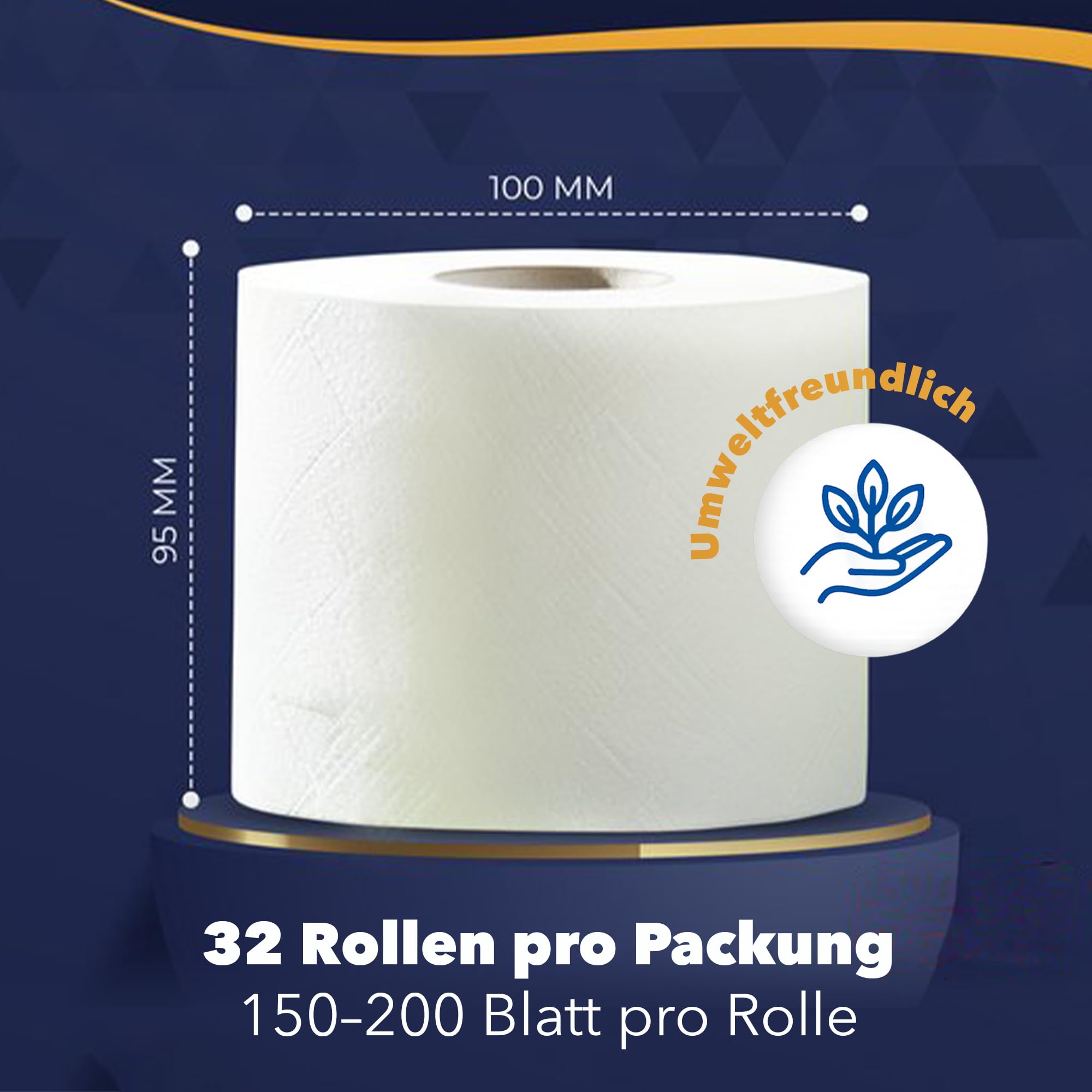 AQUA Triple Soft Toilettenpapier- 64 Rollen WC-Papier - 3-lagig