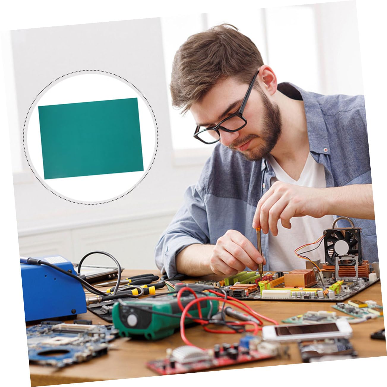 2stücke Antistatische Hitze-resistente Matte Für Elektronikreparatur Zuverlässiger Schutz Für Werkstationen Für Heiße Umgebungen Zuverlässige Und Sichere Unterlage Für