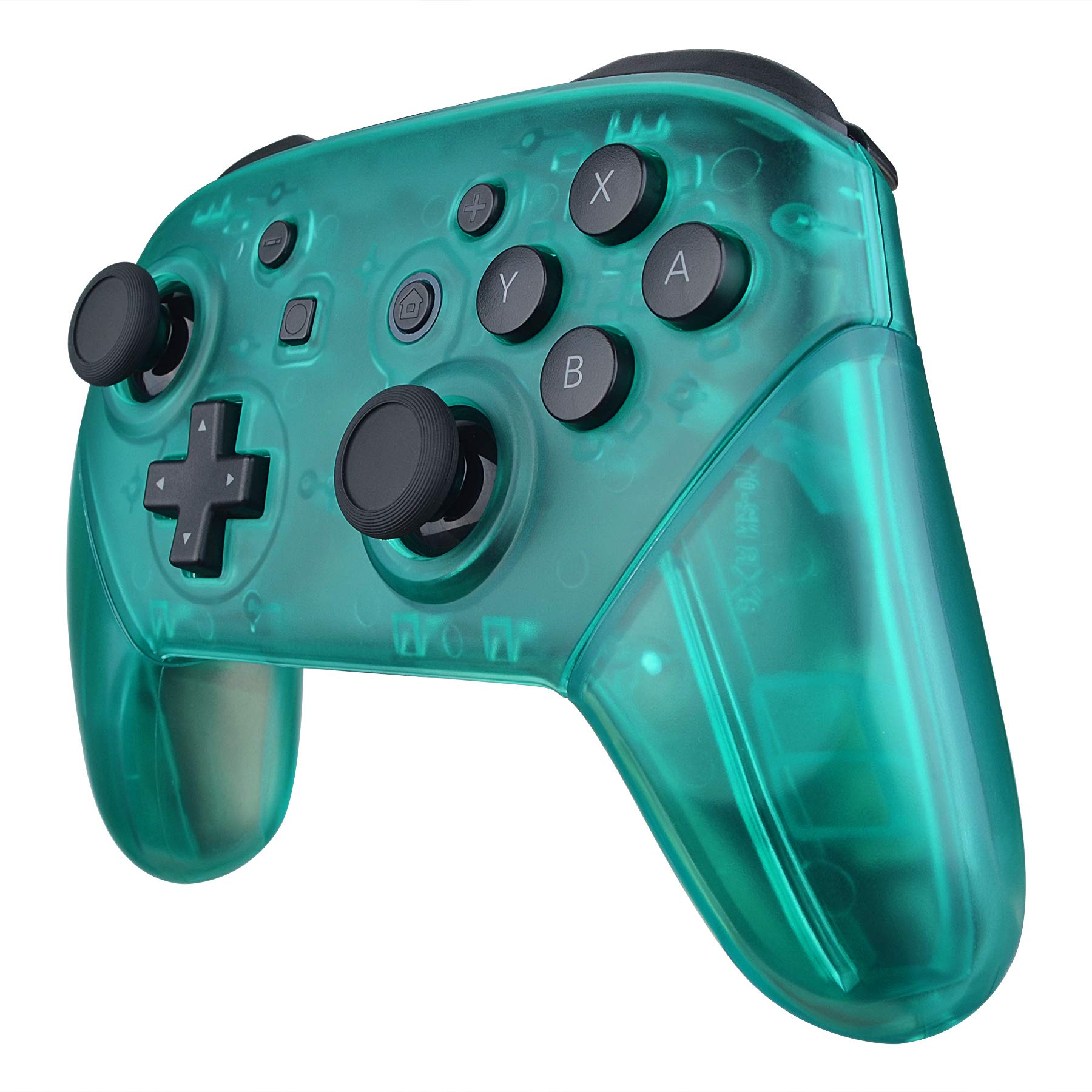 eXtremeRate Coque de Remplacement pour Nintendo Switch Pro Manette, Coques Avant Arrière Poignées Grips pour Manette Switch Pro Coque Customisé Vert Émeraude