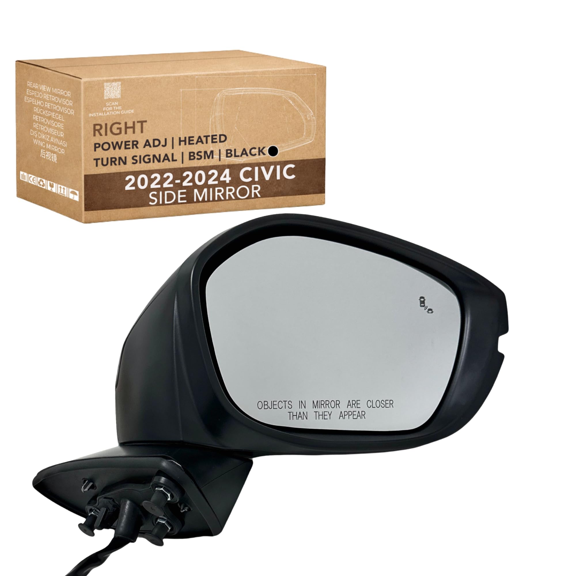 Amazon.com: Spieg Passenger Side Mirror for 2022-2024 Honda Civic