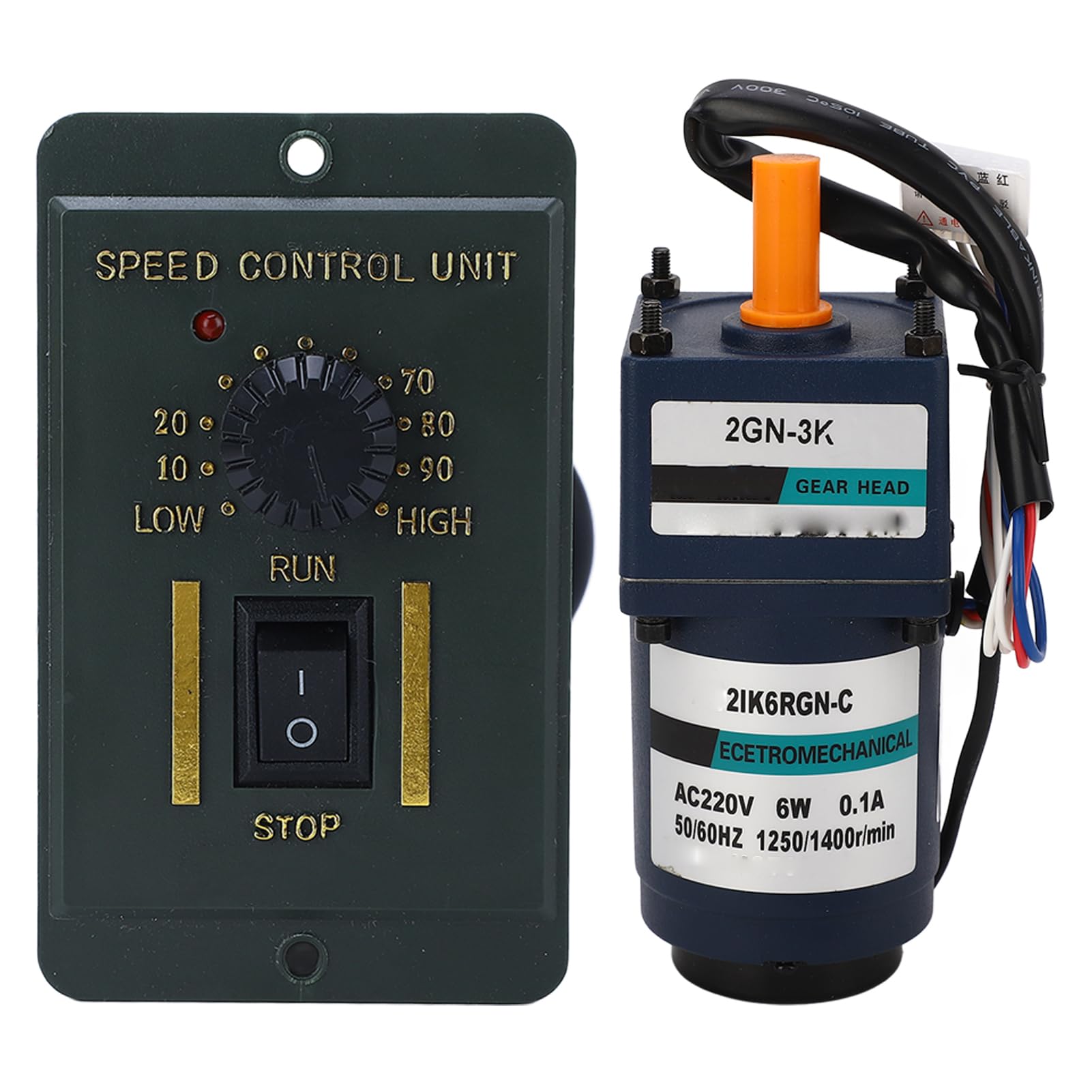 Motorreductor AC220V con Controlador de Velocidad para Ajustes de