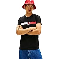 Tommy Jeans T-Shirt da Uomo Tjm Reg Signature Stripe T Ext DM0DM22539 S/S