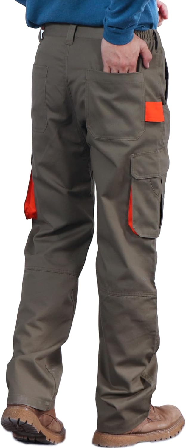 BOCOMAL FR Pants for Men Utility Cargo Pockets Flame Resistant/Fire Retardant Carpenter Water Oil Repellent Finish - Image 6