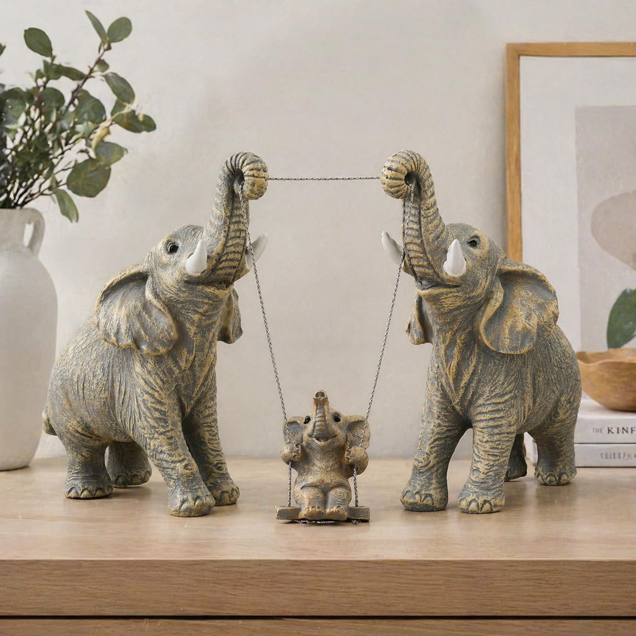 Figura decorativa de elefante que trae buena suerte, regalos para mamá, estatua de Elefantes para sala de estar, estante de TV, sala de estar, oficina, decoración del hogar, regalos de
