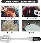 Efeng Digital Candy Thermometer SpatulaThermometer with Pot Clip & 9" Probe – Fast Instant Read Digital Food Thermometer for Candy Chocolate Jam Meat, BPA Free Silicon Frying