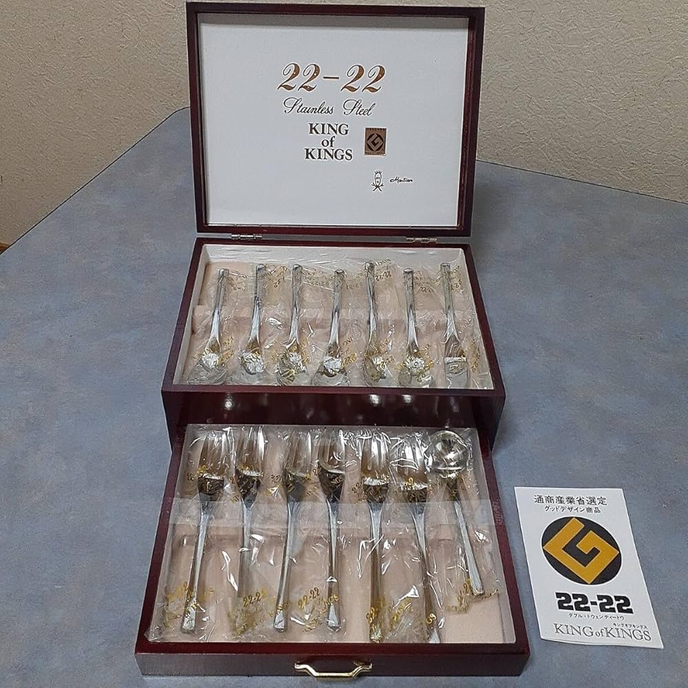 【コウ】マーシャン　22-22 キングオブキングス　ティースプーンセット マーシャン カトラリーセット 22-22キングオブキングス ティー