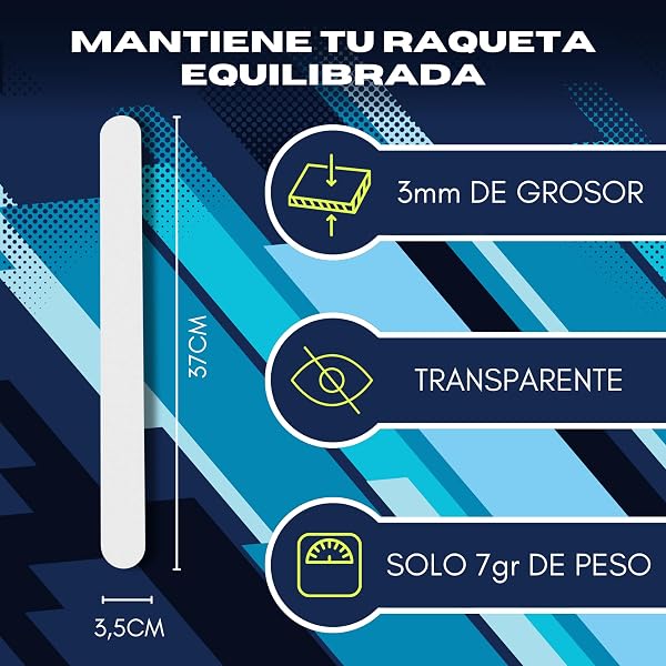 Protector Transparente Rugoso para Pala de Pádel - Cinta Protectora Multigranulada de Silicona - 2
