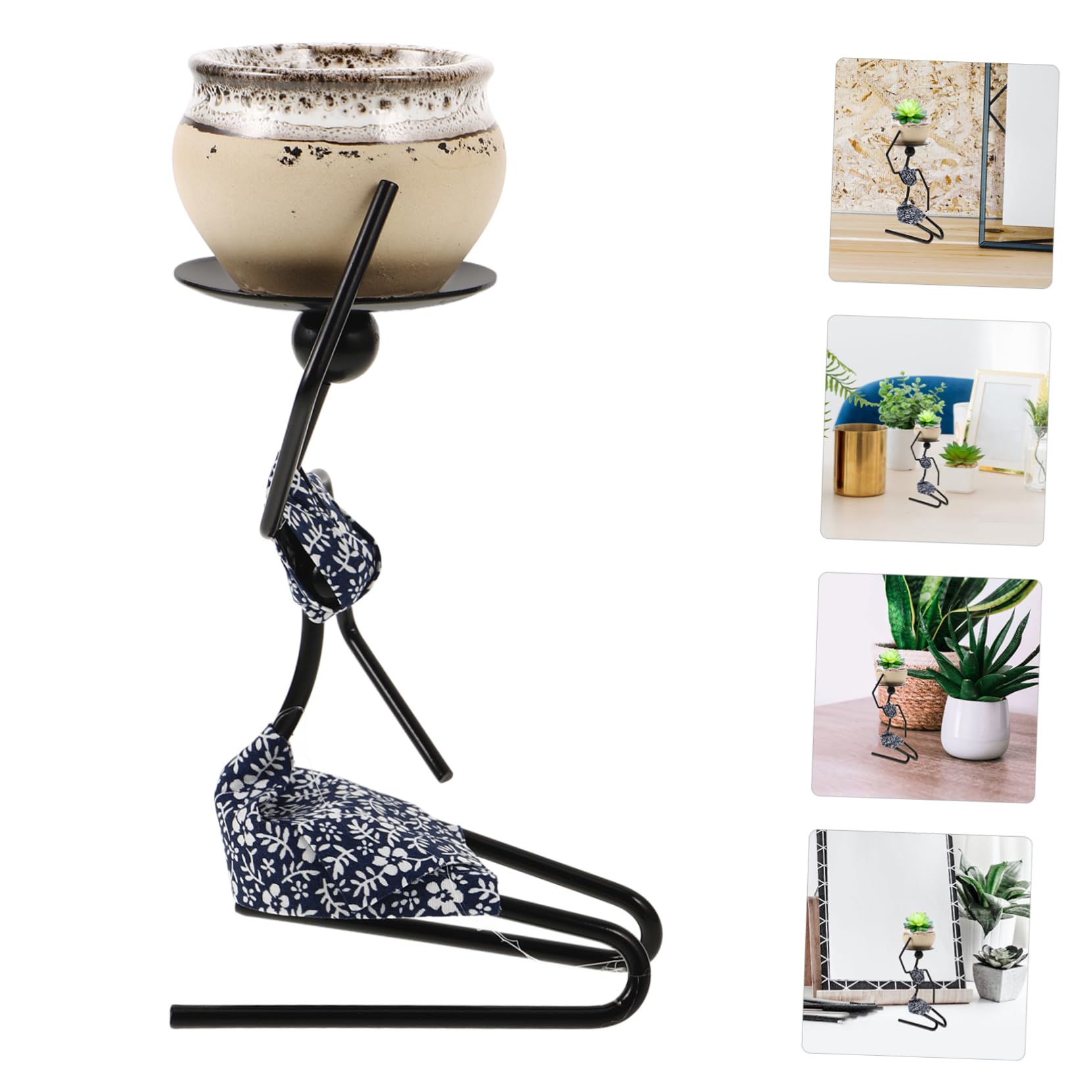 3 Sätze Mini Sukkulententopf mit Dekorativem Blumenregal für Tisch und Schreibtisch Blumentöpfe für Wohnzimmer Schlafzimmer Büro und Dekoration