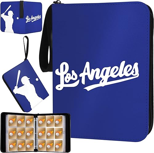 Carpeta de Tarjetas de Béisbol con Fundas de 900 Bolsillos, Portador de Tarjetas de Béisbol de Los Ángeles para Tarjetas Coleccionables, Álbum