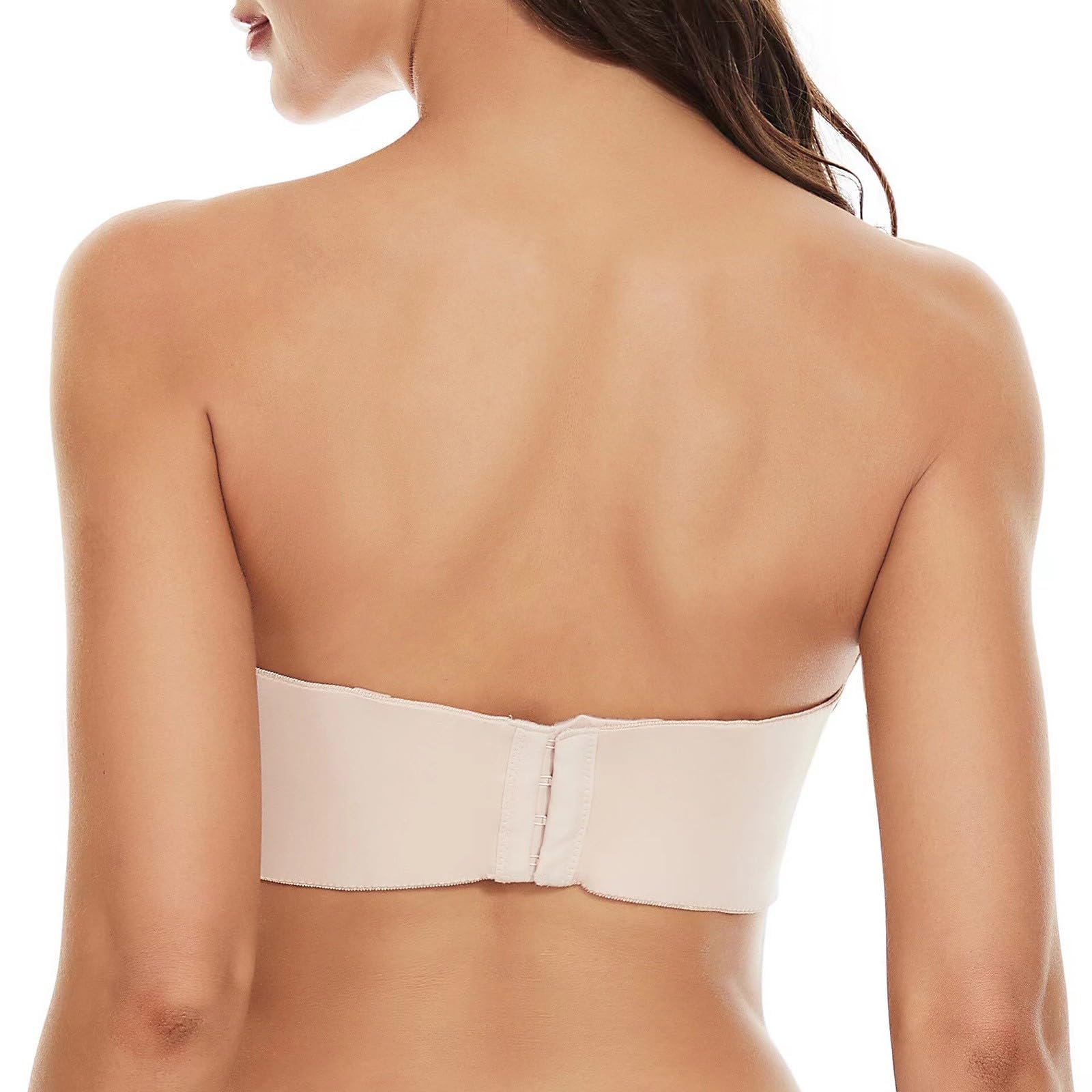 Reggiseno Sexy da Donna con Spalline Rimovibili, Tipo Top A Tubo, Intimo Ultra Sottile, Beige, 44F(Beige,36E)