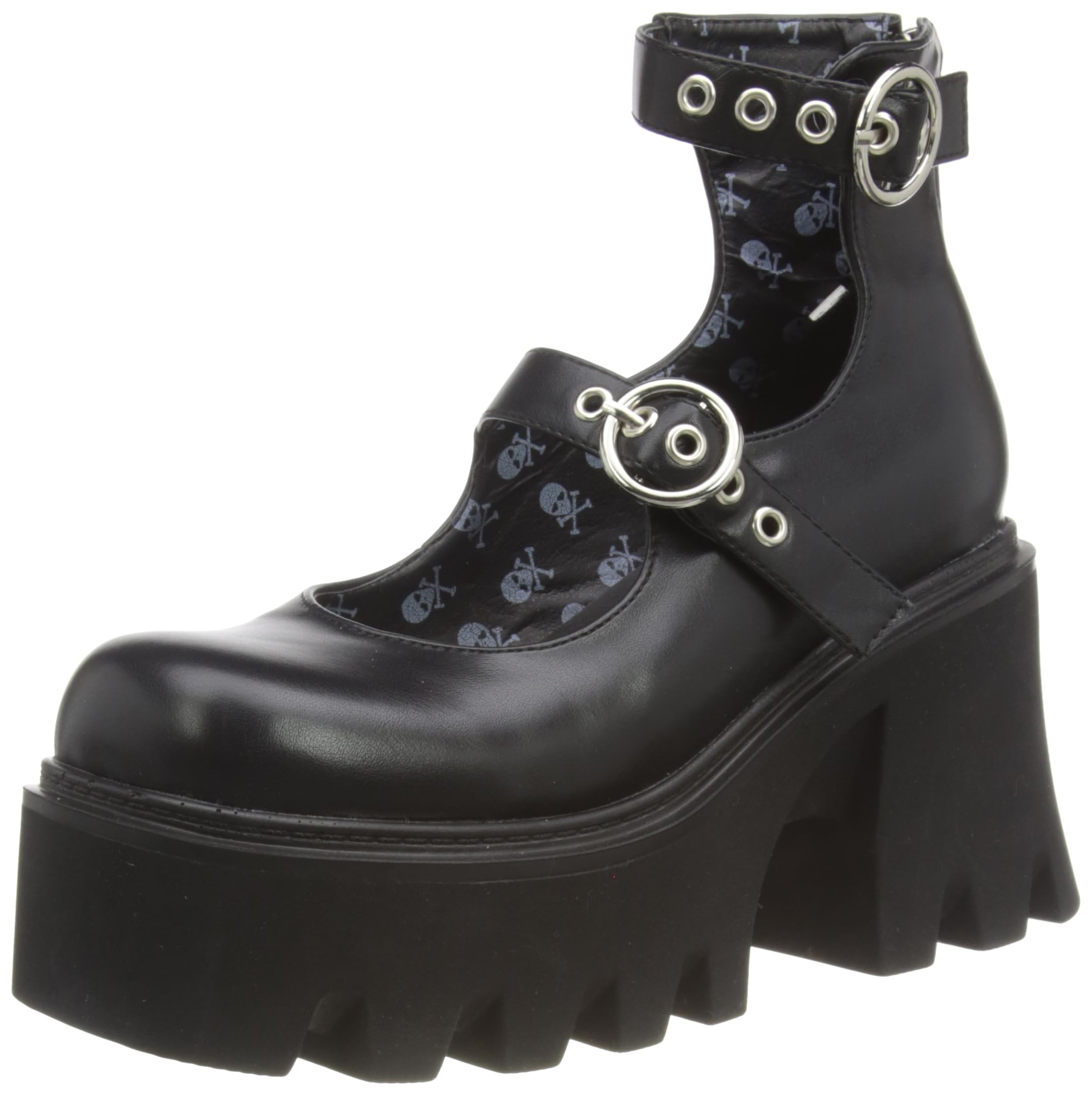Lamoda Women's Black Slow Jamz Chunky Platform Ankle Boots Trendy Streetwear Fashion - Uk5
