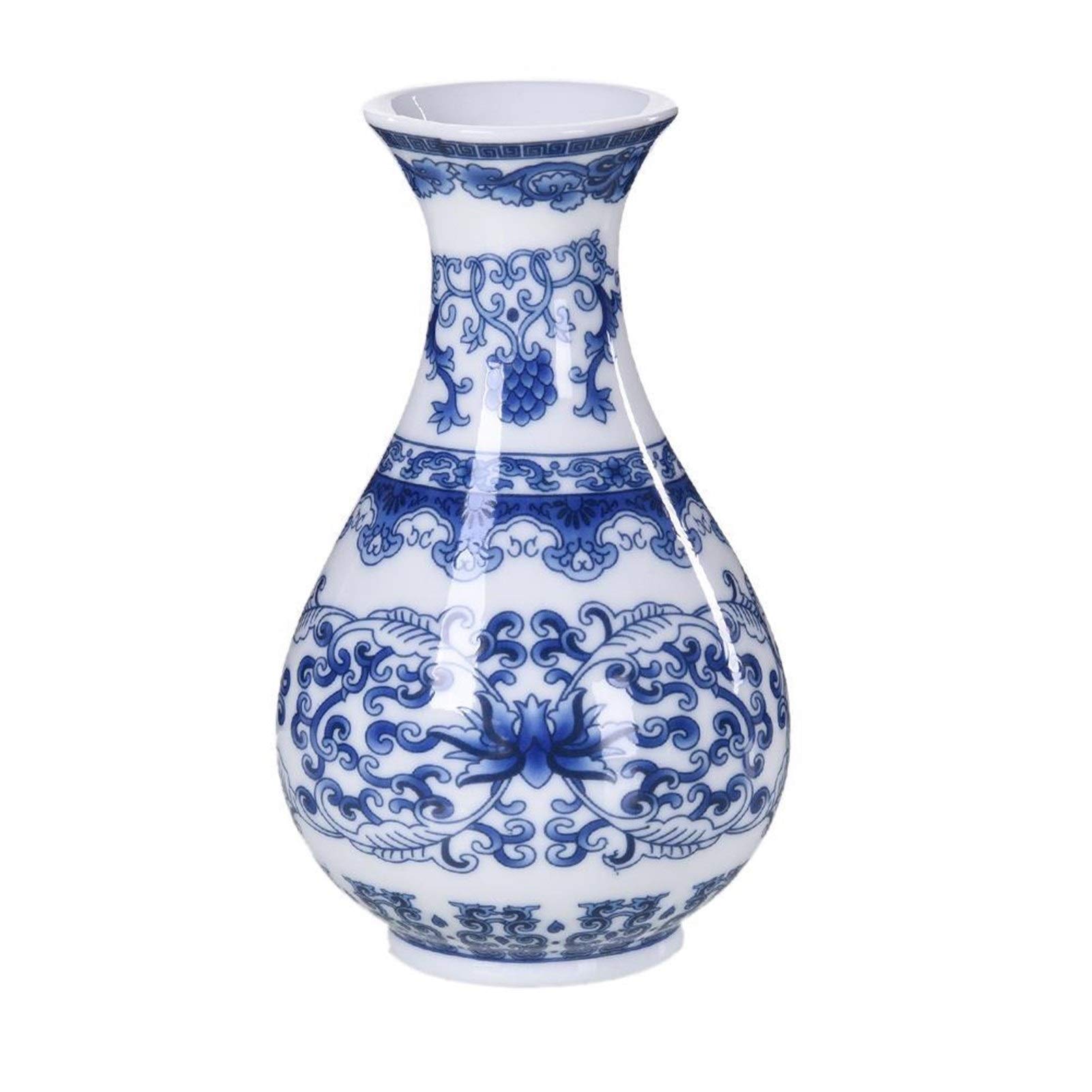 asdchZen Retro Chinese Style Blue And White Porcelain Vase Ceramic Art Vase Decoration Vase Home Decoration