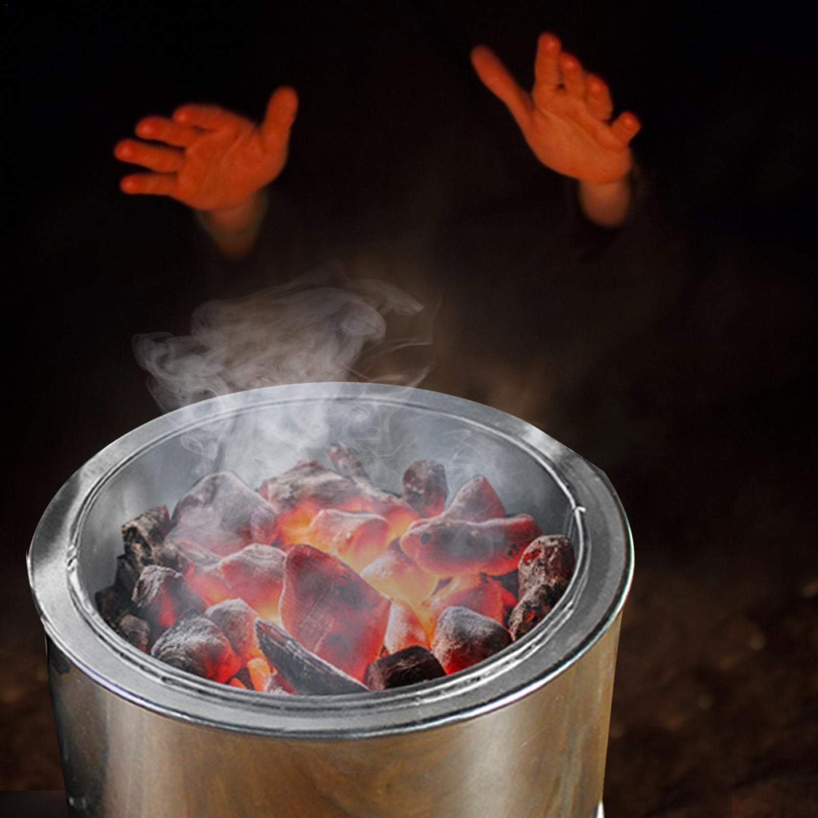 Amazon | Surmor ストーブ 炭 木炭ストーブ 暖房ストーブ 耐久性 薪