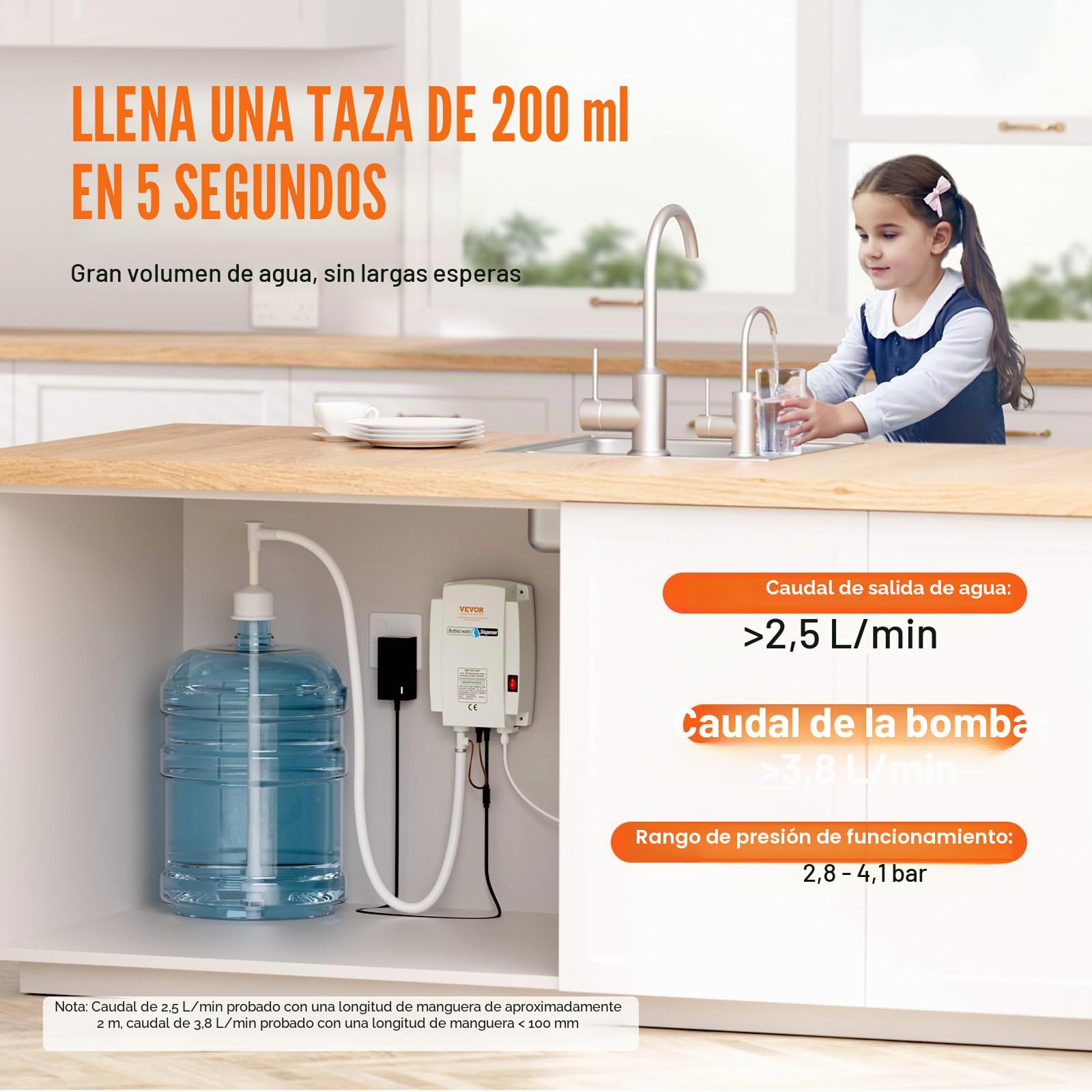 Bomba de Dispensador de Agua 35 W Dispensador de Bomba de Agua Bomba de Agua Potable Sistema de Agua Embotellada 14x19x7.6cm