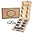 AMEROUS Wooden Mancala Board Game Set - Folding Board - Multi Color Glass Stones - Gift Package - Mancala Instructions, Portable Travel Board Game for Kids and Adults