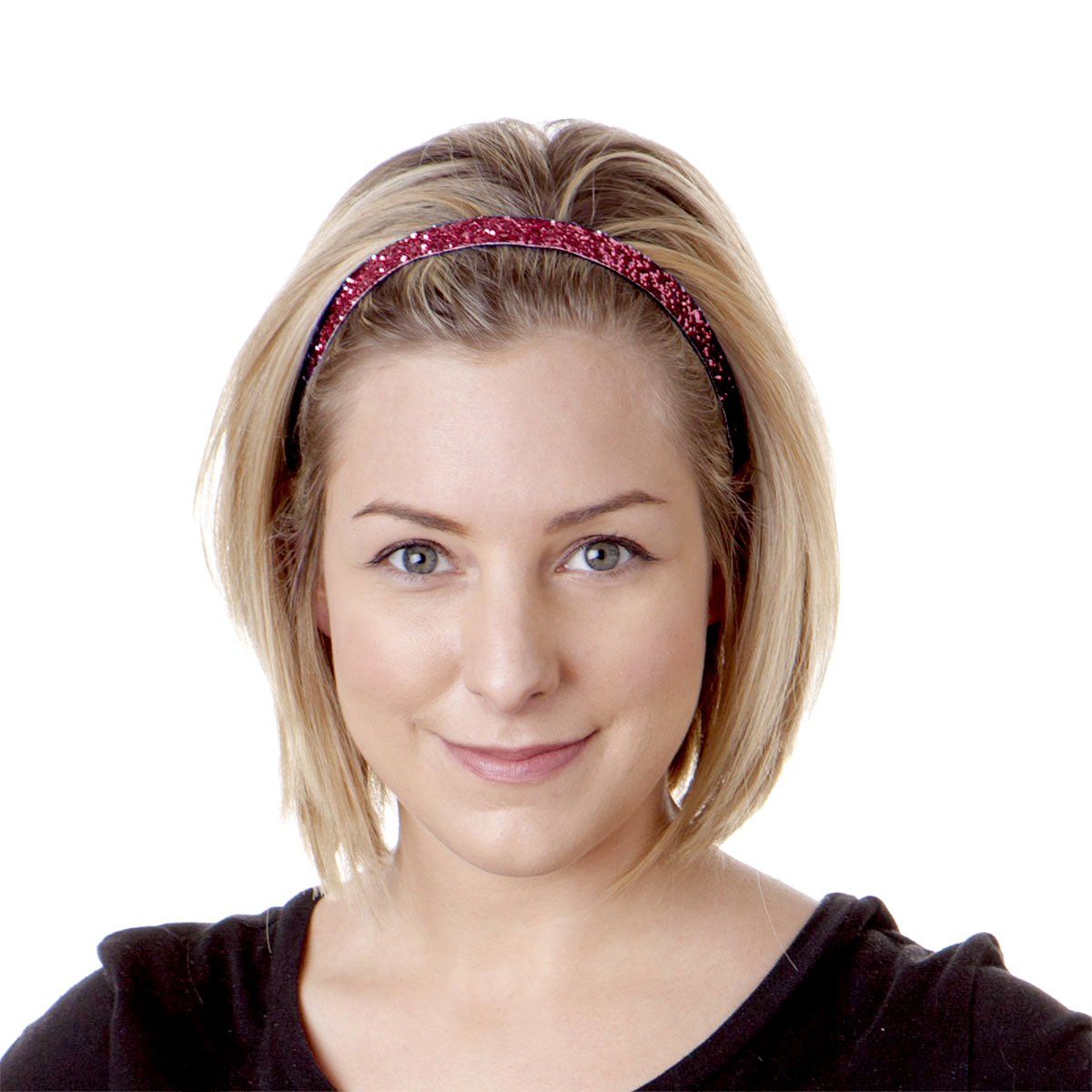 Hipsy Women's Headband Adjustable Glitter 5pk Purple, Silver, Seafoam, Gunmetal, Pink