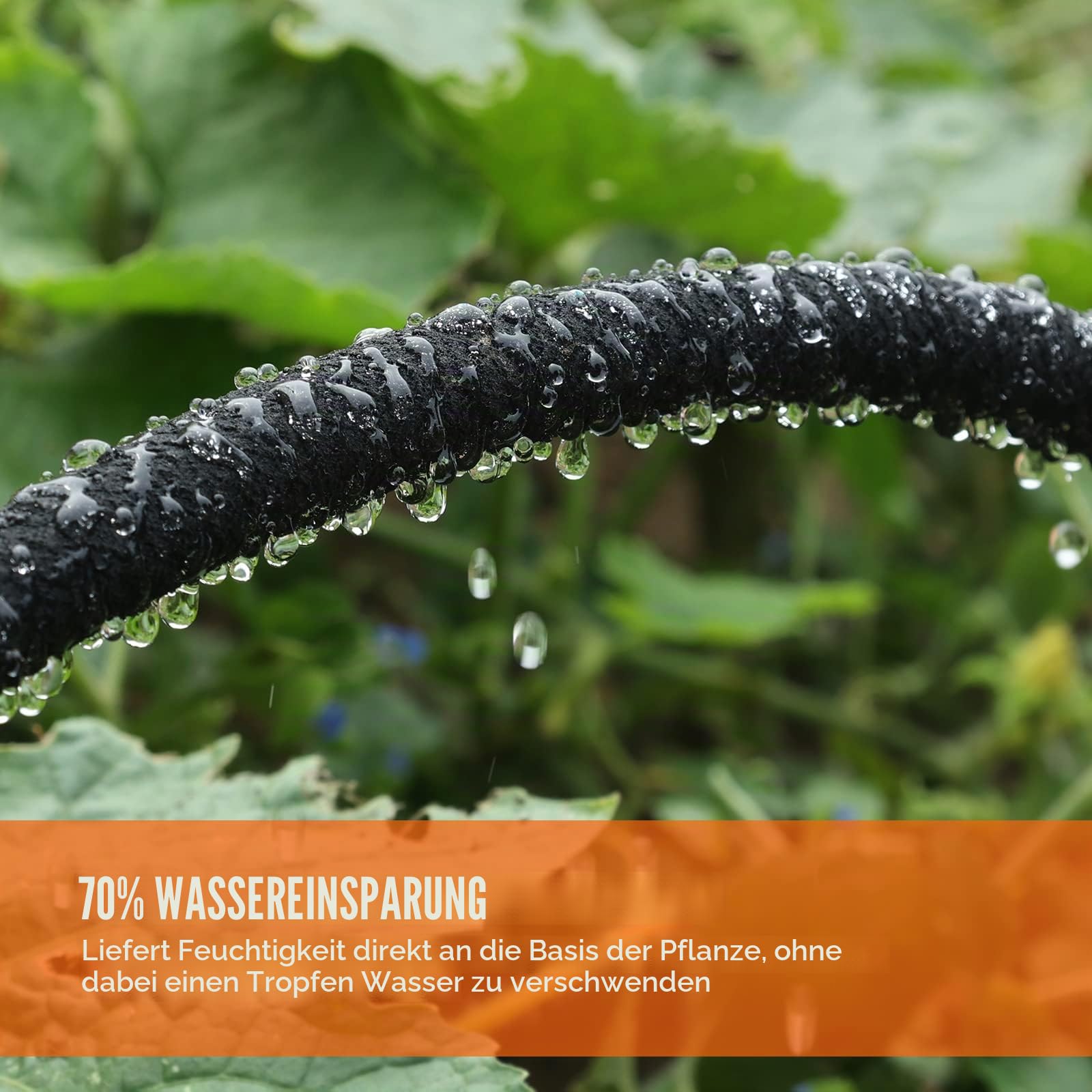 AIODE Tropfschlauch-Set, Tropfbewässerungssystem, Tropfschlauch-Set, auslaufendes Rohr, poröser Schlauch für Gartenbeete, Gemüse und Rasen (30 m)