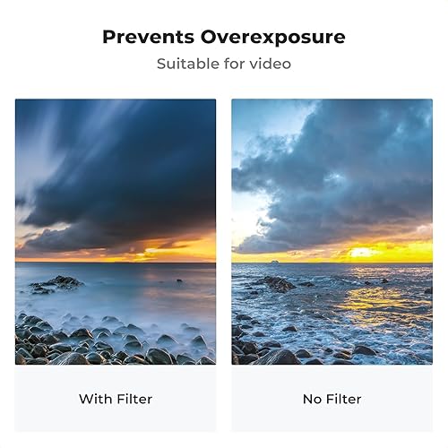 Miniatura 3 de K&F Concept Filtro ND variable ND8-ND128 de 1.693in (3-7 paradas) HD hidrófobo VND filtro para lente de cámara no X Cruz