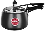 Solimo Hard Anodised Pressure Cooker With Stainless Steel Lid, 3 Liter