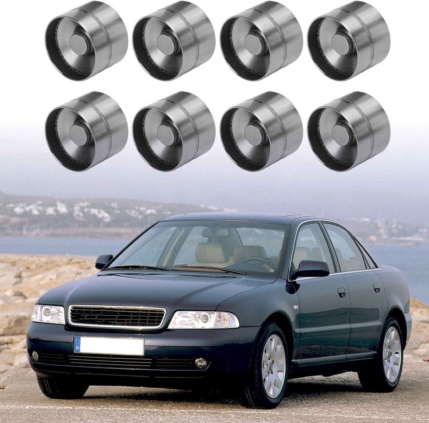 8pcs Hydraulic Lifter Lightweight Camshaft Followers Replacement for A3 A4 A6 A8 OEM 050109309, 050109309A, 050109309C, 050109309H, 050109309J, 050109309M, 050109309N, 9135931, 420004310
