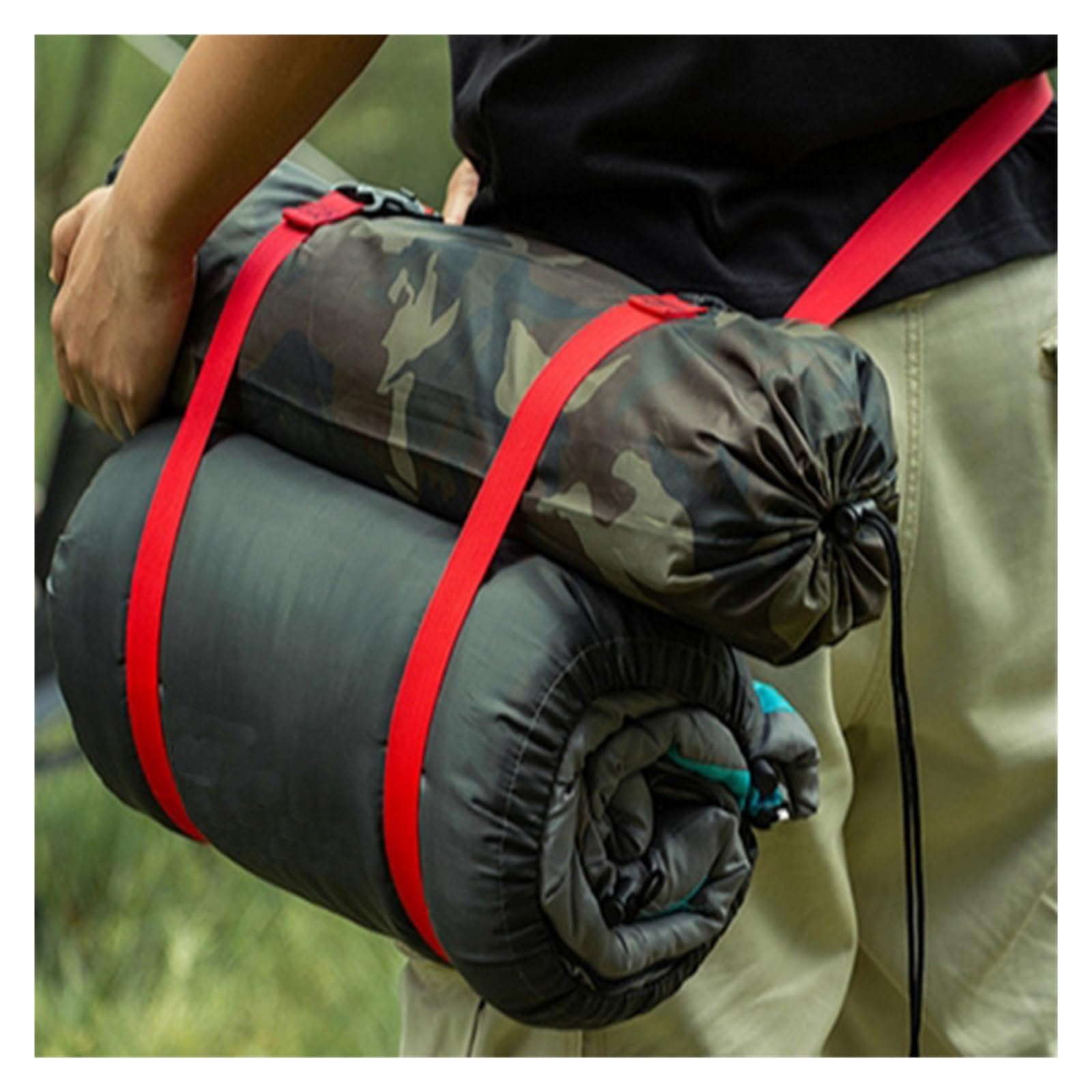 Zurrgurt, 5/10 STÜCKE Tragbare Frachtverzurrgurte Gepäckgurte Schnellverschlussschnalle 60/100/150 cm Gepäck Sicherer Gurt for Camping Wandern(10pcs 150cm)