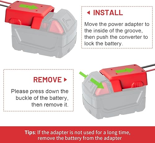 Miniatura 5 de Adaptador de ruedas eléctricas para adaptador de batería Milwaukee M18, kit de conversión de batería de ruedas eléctricas de 18 V con soporte de