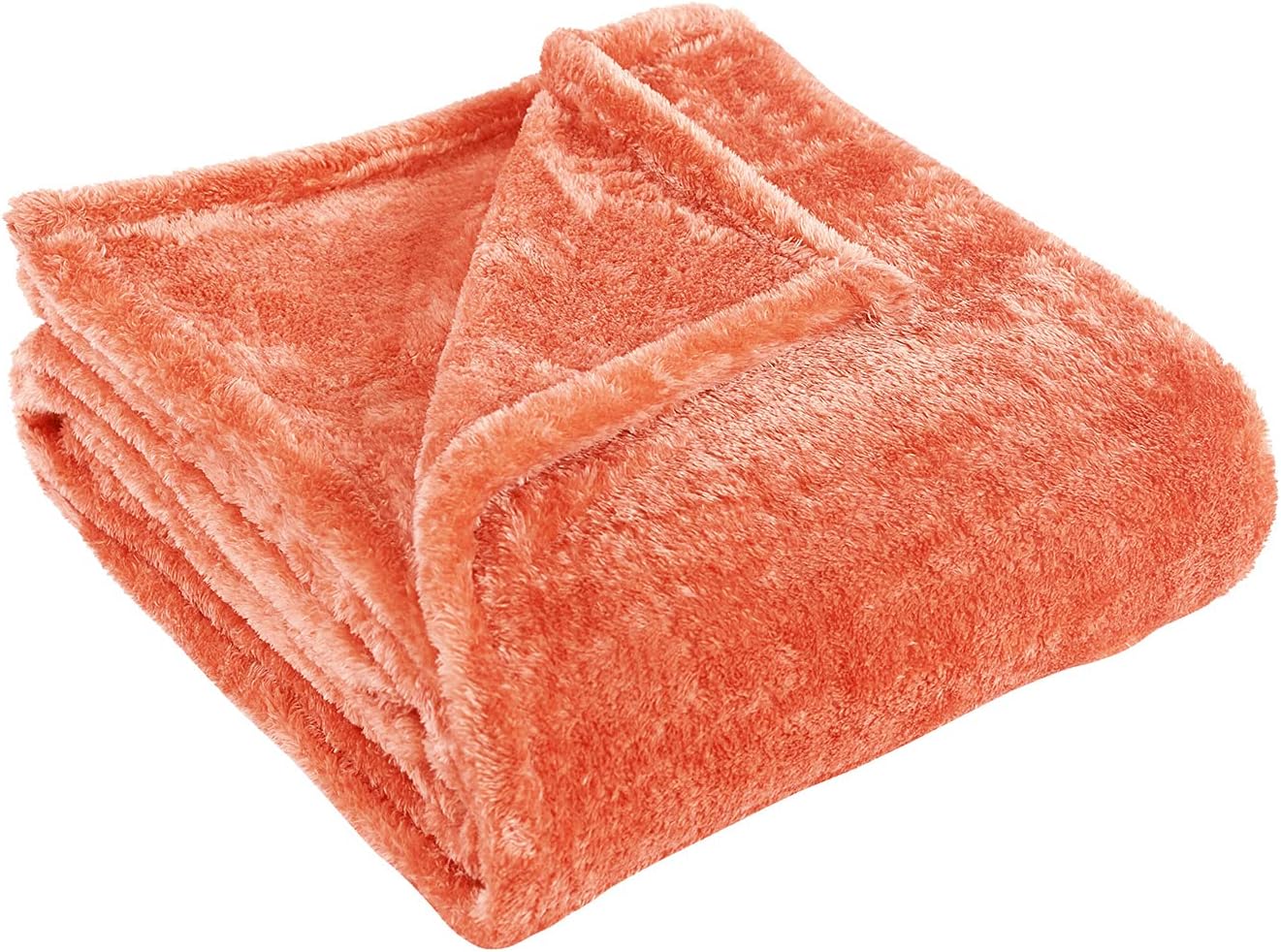 Superior Quality All-Season, Plush, Silky Soft, Fleece Blankets and Throws, Coral, King