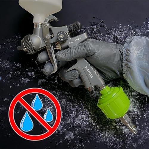 Miniatura 3 de LiME LiNE Bolas de filtro Mini aireagua desechables en línea Pistola de pulverización de pintura Herramienta de aire Filtro separador de humedad (8)