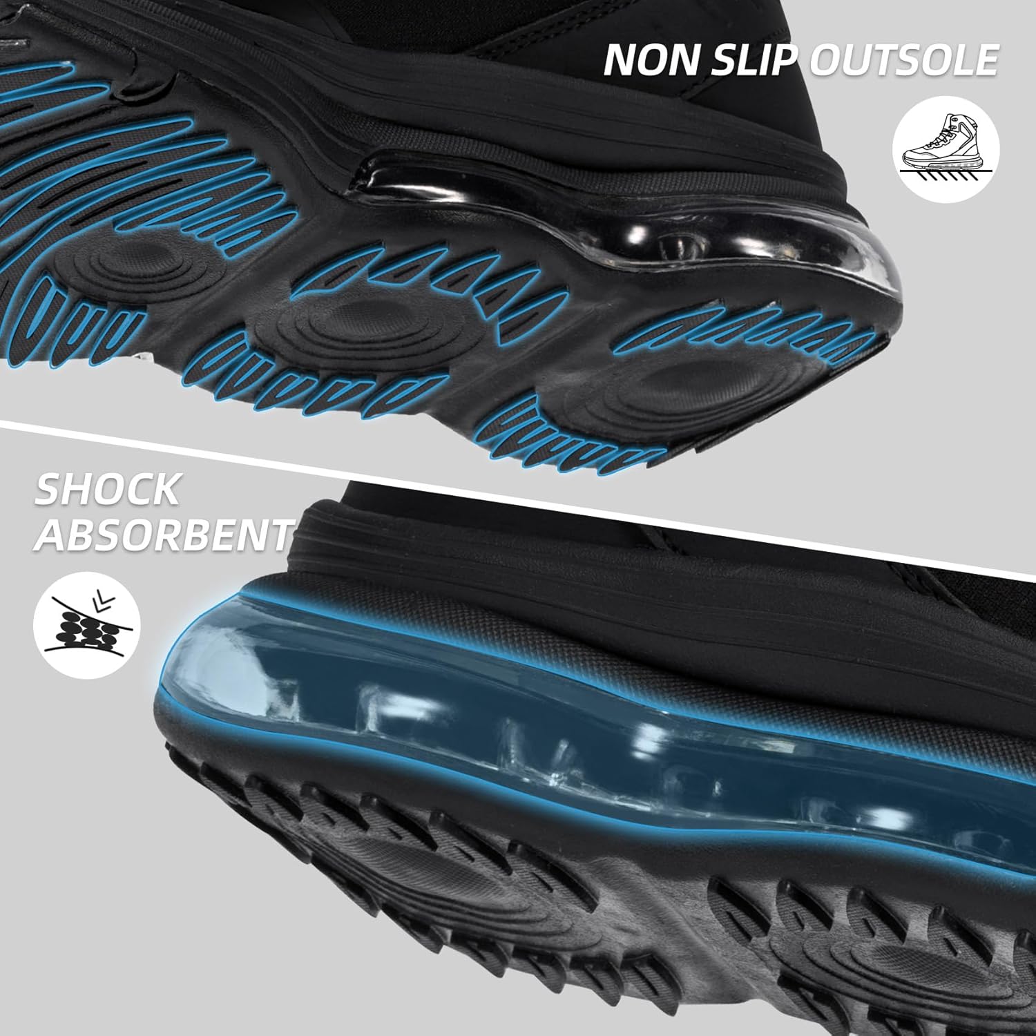 Military Tactical Boots for Women 6 Inch Waterproof Side-Zip with Reflective Strip Cushion Lightweight Durable Work Hiking Shoes - Image 6