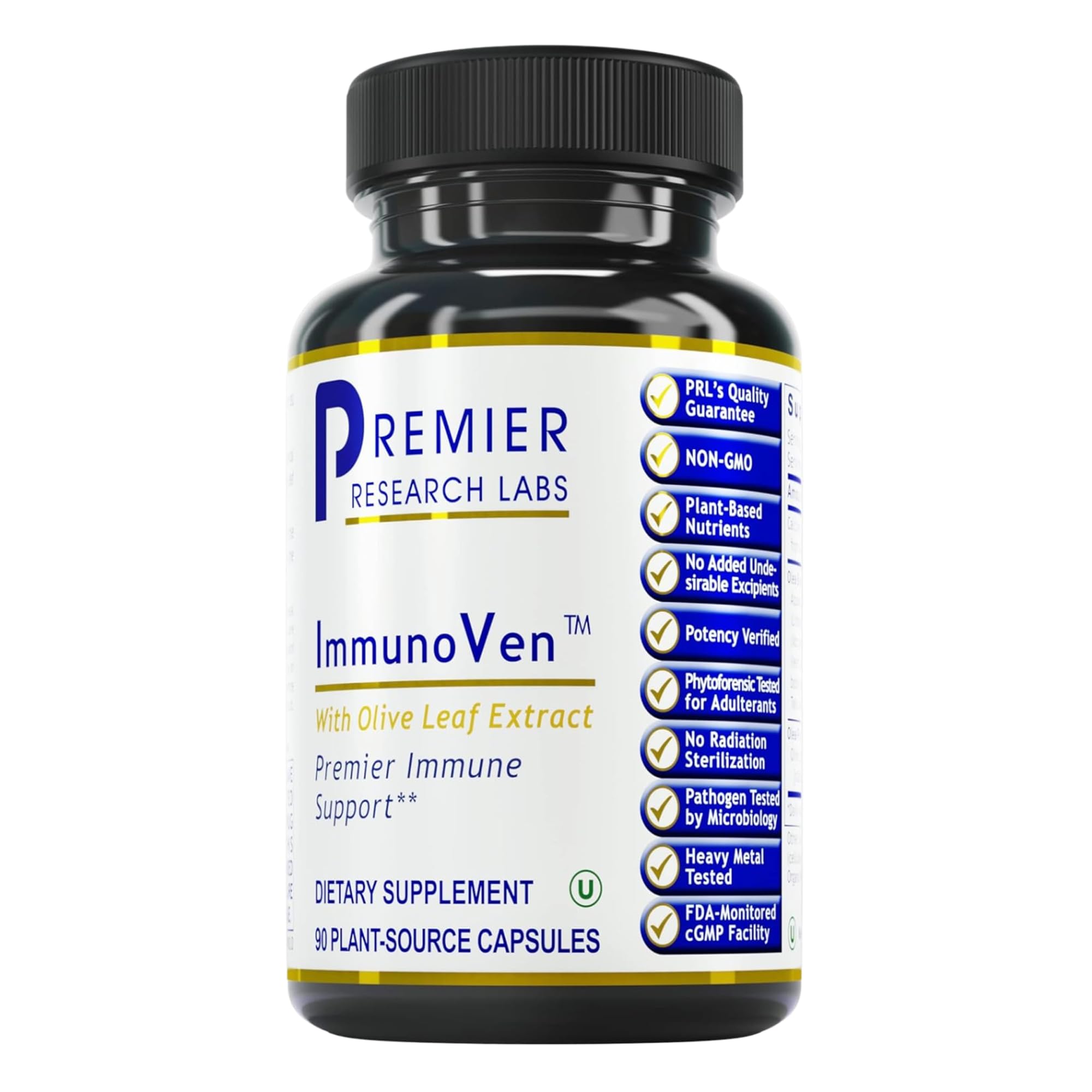 ImmunoVen - Immune Health Capsules, Olive Leaf Extract Capsules, Immune Support & Heart Health, Wellness Pills for Men & Women - 90 Vegetarian Capsules