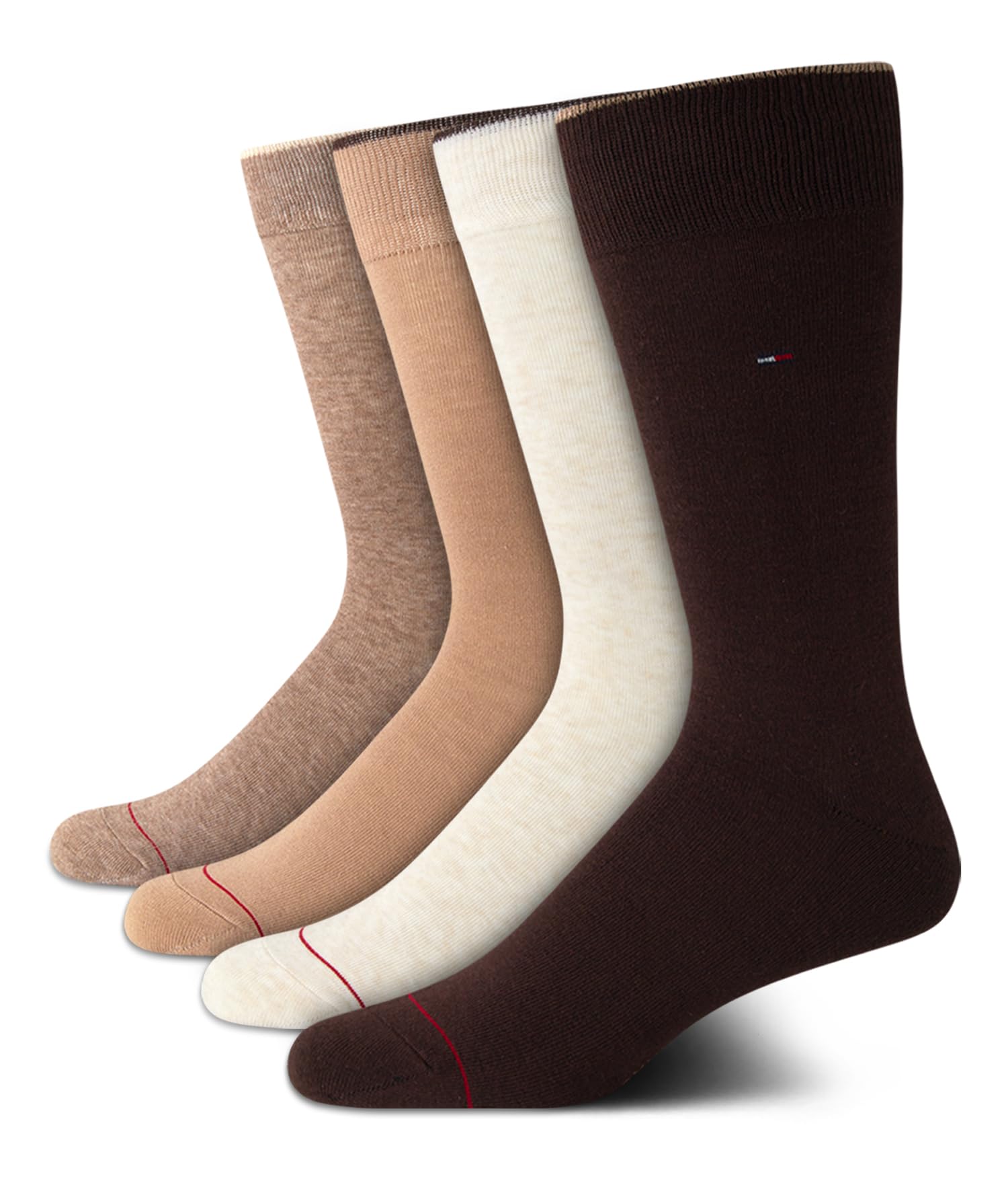 Tommy Hilfiger Mens Dress Socks - 4 Pack Lightweight Everyday Crew Work Socks for Men for Casual & Formal Wear