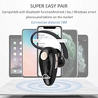 Vista 4 de Auricular Bluetooth, V5.0 Ultraligero Inalámbrico Auricular Teléfono Celular con Micrófono Auricular Control de Volumen, Auriculares Manos Libres