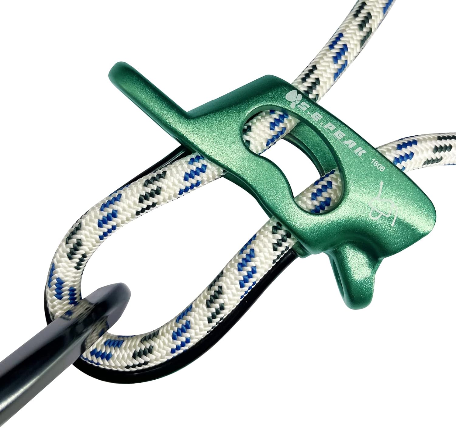 S.E.PEAK 30kN Aluminum Rappel ATC-Guide Belay Device, Strong Rappelling Gear, Climbing Descender, One or Two Rope Strands for Climbing, Saddle Hunting, Rescue, 8-11MM, Green : Sports & Outdoors