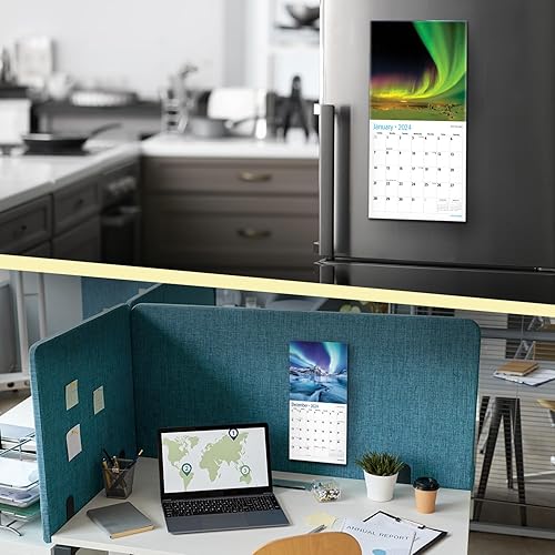 Miniatura 4 de Red Ember - Mini calendario de pared para espacios pequeños  Supercars 2024 colgante mensual por Red Ember  Solo 7 x 14 pulgadas abierto  Papel