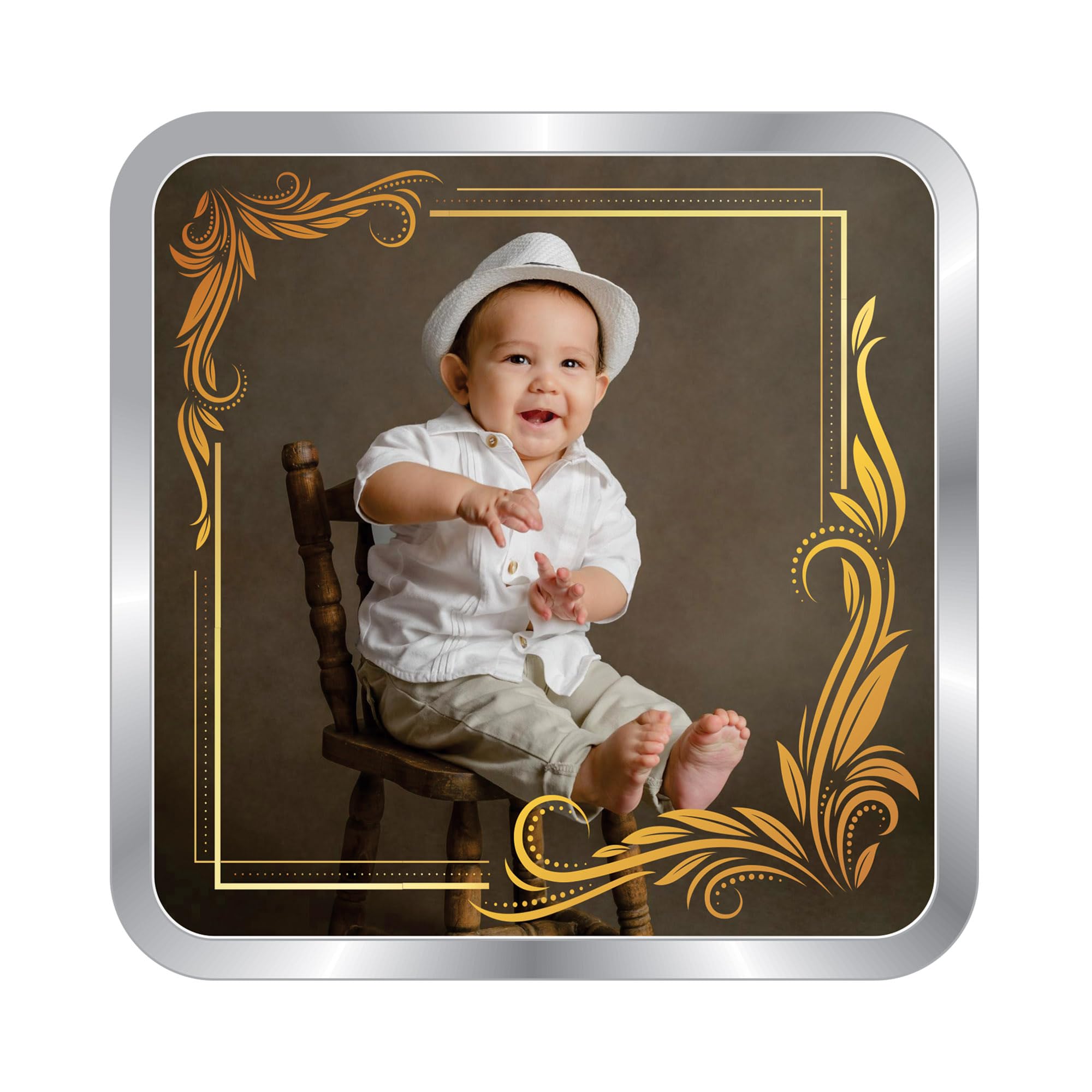Personalised NewBorn Baby Silver Coin 10 Gram | 20 Gram | 50 Gram | 100 Gram BIS Hallmarked with Gift Box 999 Pure by ACPL
