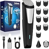 Valano All-in-One Beard Trimmer & Hair Clippers for Men - Cordless Self-Sharpening Grooming Kit with Nose/Ear Trimmer, 9 Combs, Family Gift