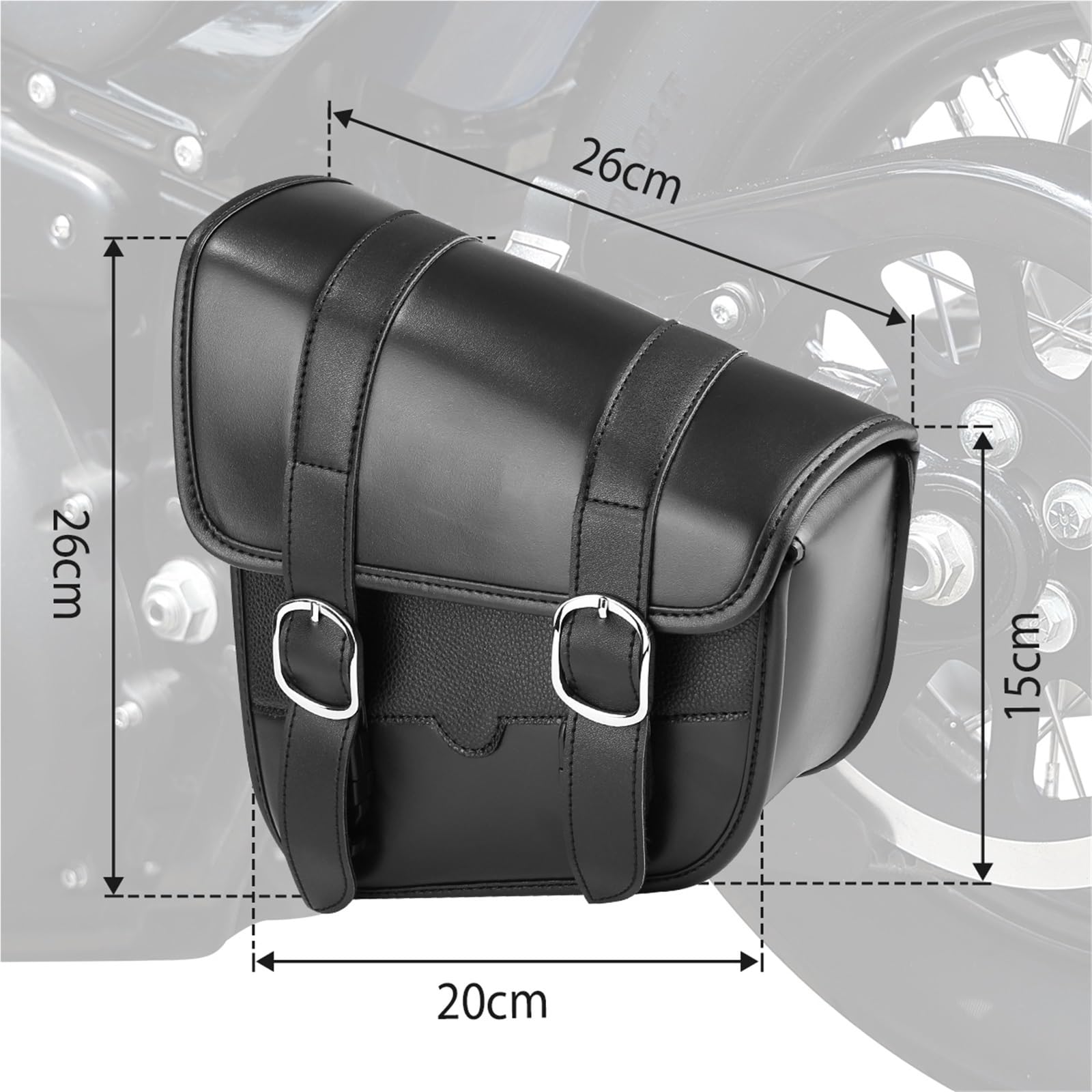 Motorrad Schwingentaschen Schwingentasche wasserdichte Satteltasche Für Harley Softail Standard Dyna Low Rider Sport Glide Linke Seite Solo Taschen