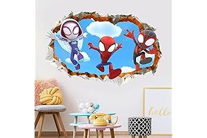 Spider-Man and His Best Friends Wall Sticker Decoration for Boys Room