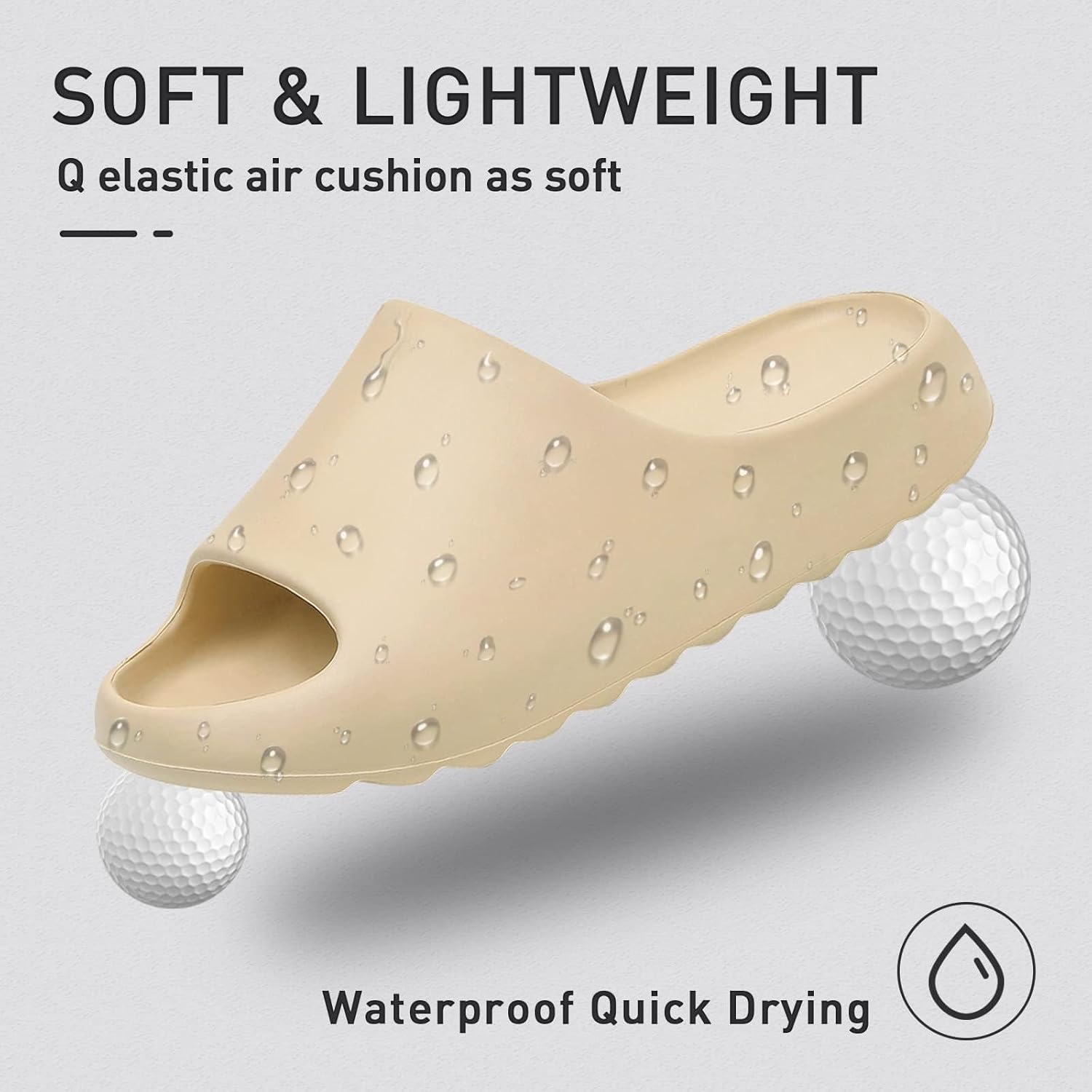 Cloud Slides for Women and Men, Platform Slides Slippers, Non-Slip Quick Drying Soft Lightweight Shower Shoes, Thick Sole Open Toe Slides Sandals for Indoor & Outdoor - Image 5