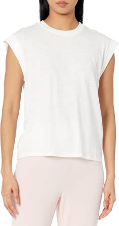 PJ Salvage Women's Checked Out Short Sleeve T-Shirt - Loungewear Pajama Top, Cap Sleeve - View #6