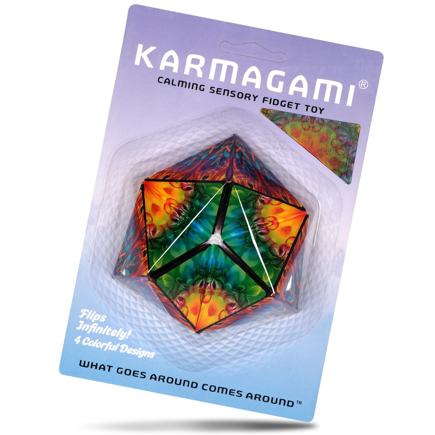 Shashibo Karmagami “Boho” Sensory Toy for Kids - Kaleidocycle Fidget Toy for Adults to Stay Calm & Focused - Tear-Resistant Desk Manipulative Gadget (Ages 4+)