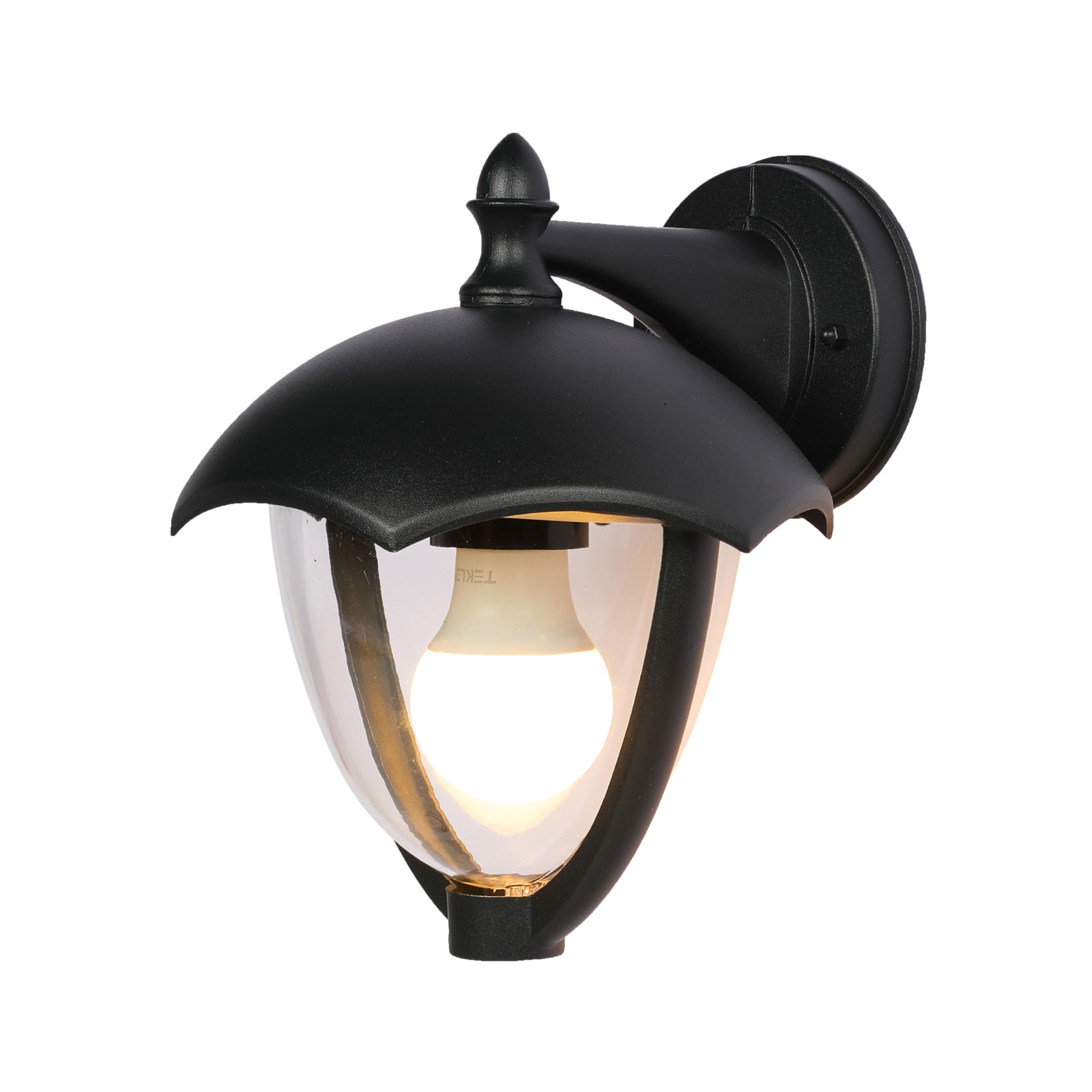 Tekled Black Gardens Megan Outdoor Lantern Wall Light | E27 Compatible Outdoor Lighting Fixture | Weatherproof Assurance Ip44 | For Entryways Facades Patios Porches Garages | Downward (Bulb Not Included)