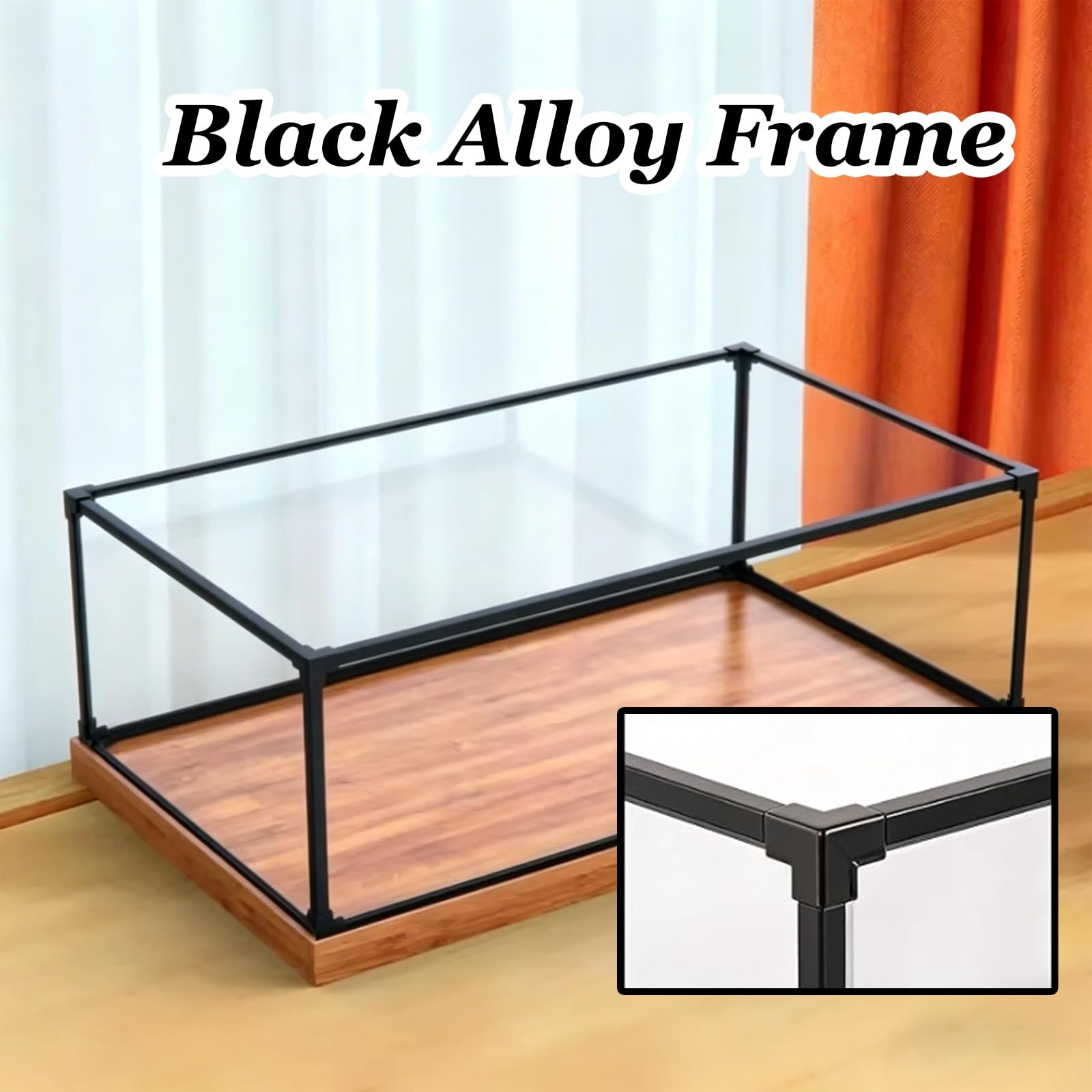 Caja expositora con base de madera para coleccionables, escaparate acrílico transparente para tenis, recuerdos deportivos, funda protectora a prueba de polvo