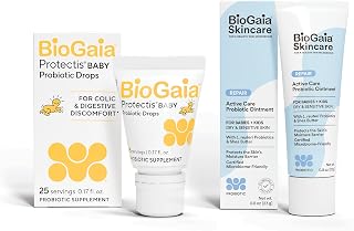 BioGaia Baby Probiotic Essentials For Digestive & Skin Health | Drops Ease Colic, Gas & Tummy Issues | Ointment Soothes & Hydrates Dry, Irritated Skin