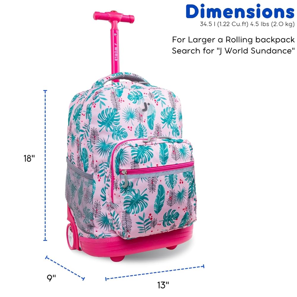 Amazon.com | J World New York Sunrise Rolling Backpack