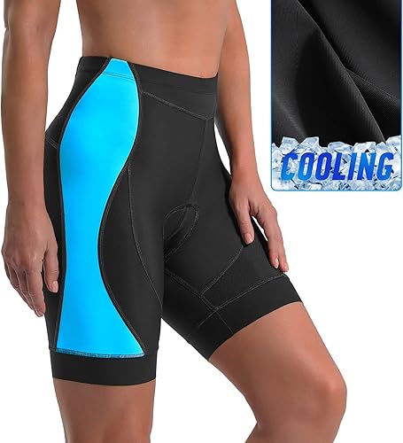 Miniatura 5 de Ewedoos Pantalones cortos de ciclismo acolchados para mujer, con acolchado 4D, con bolsillo, para ciclismo y ciclismo