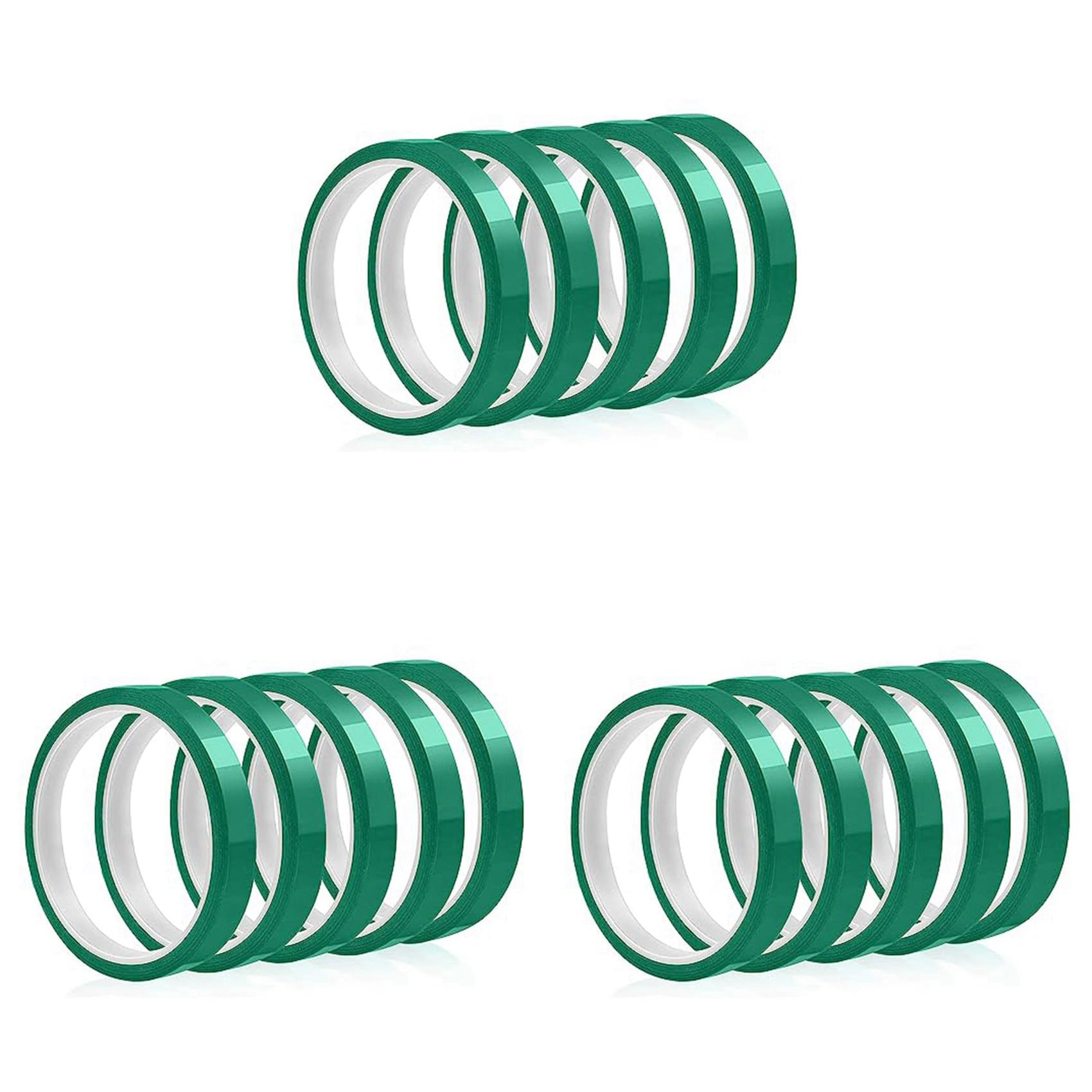Jnchdghwa Green High Temperature Tape Heat Tape Heat Transfer Tape For Sublimation No Residue 10Mm X 33M 108Ft (-15 Roll)