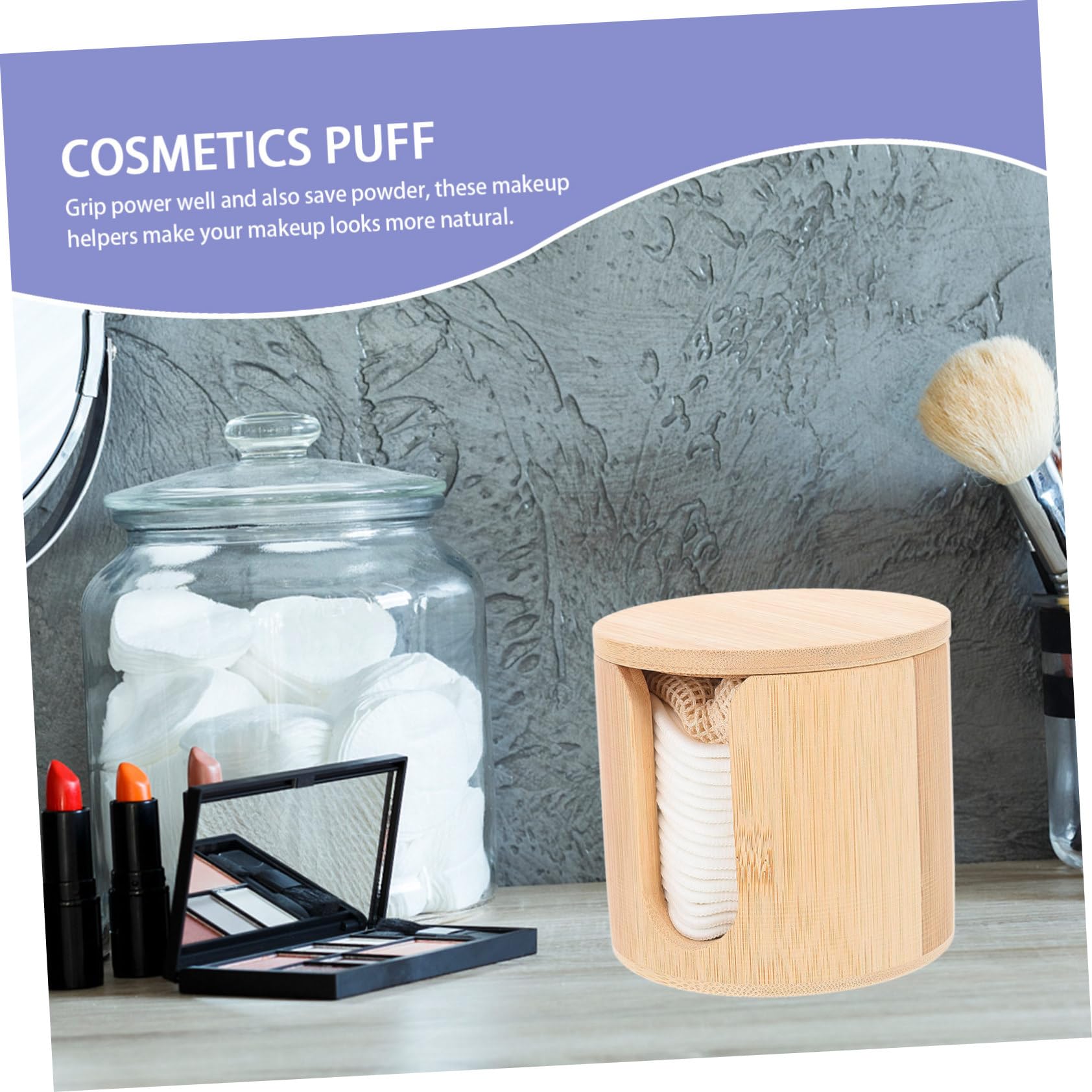 Dischetti Struccanti Riutilizzabili Set in Bamboo per Viso | Tonalità Kaki, Forma Arrotondata, Uso Semplice a Casa o Salone, Presa Naturale e Confortevole del Make-up