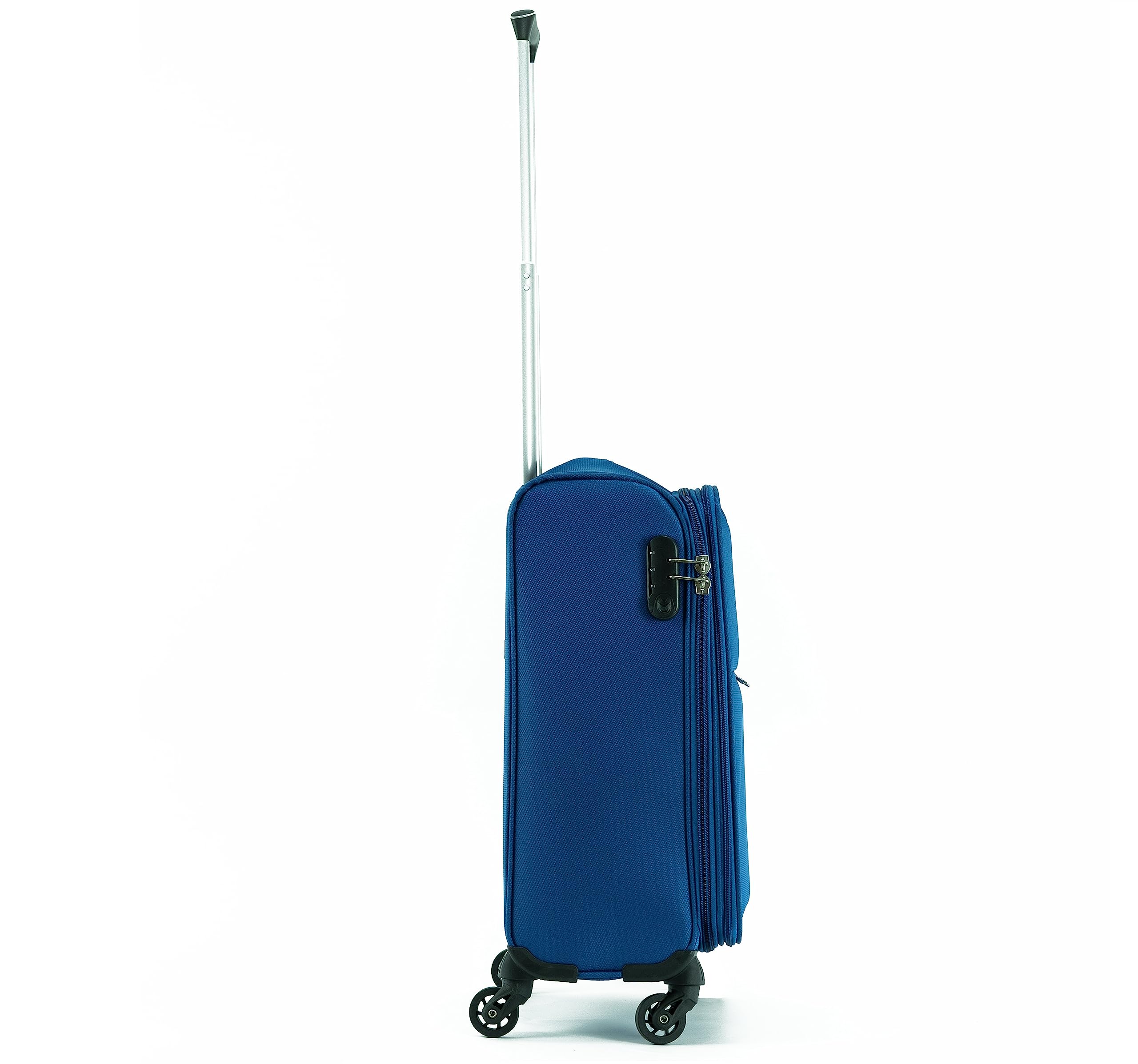 Maleta de Tela para Cabina Equipaje de Mano Viajar en avión rigida Viaje 4 Ruedas 360º giratorias Color Azul Maleta de Viaje